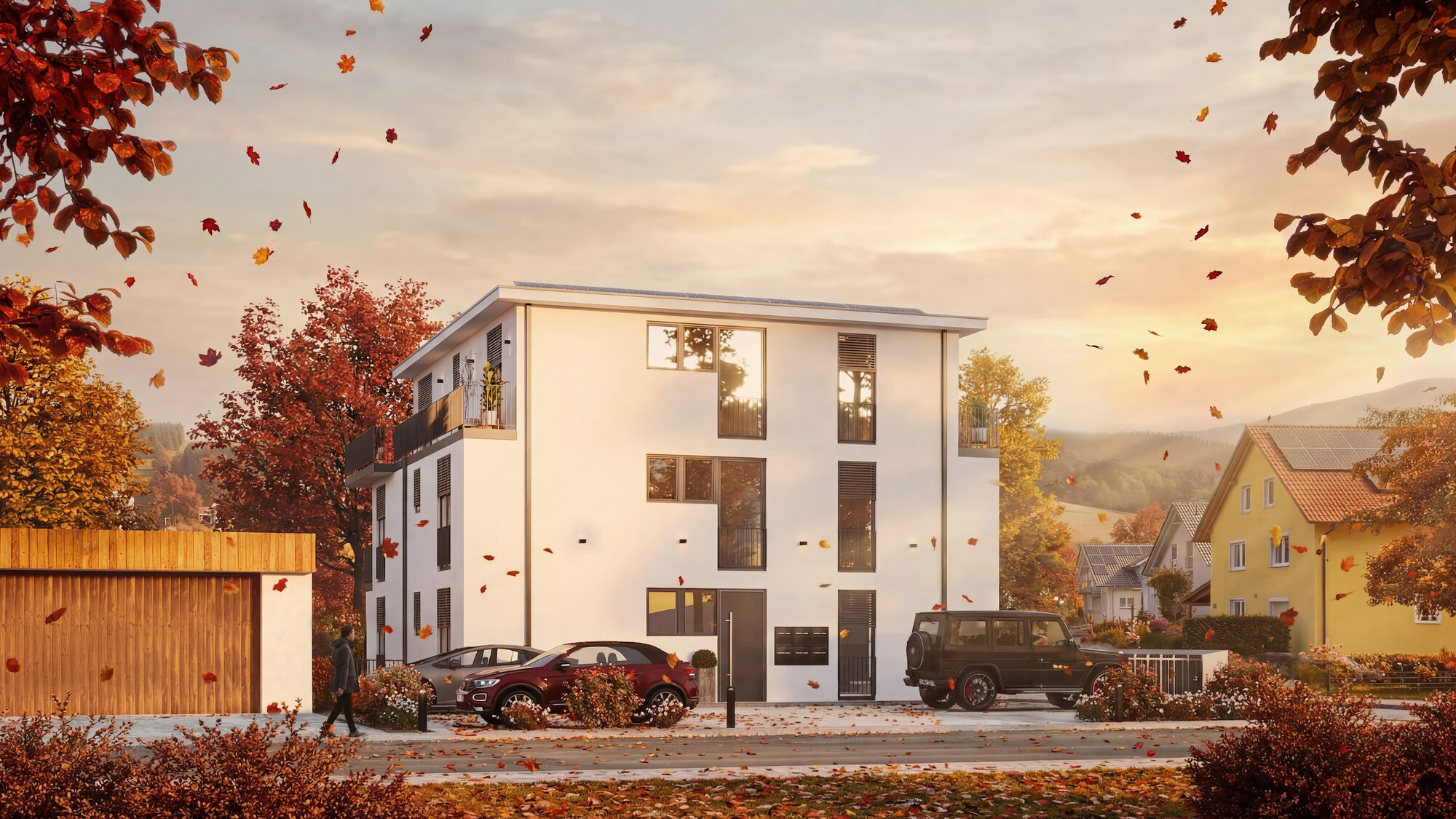 Fassade im Herbst