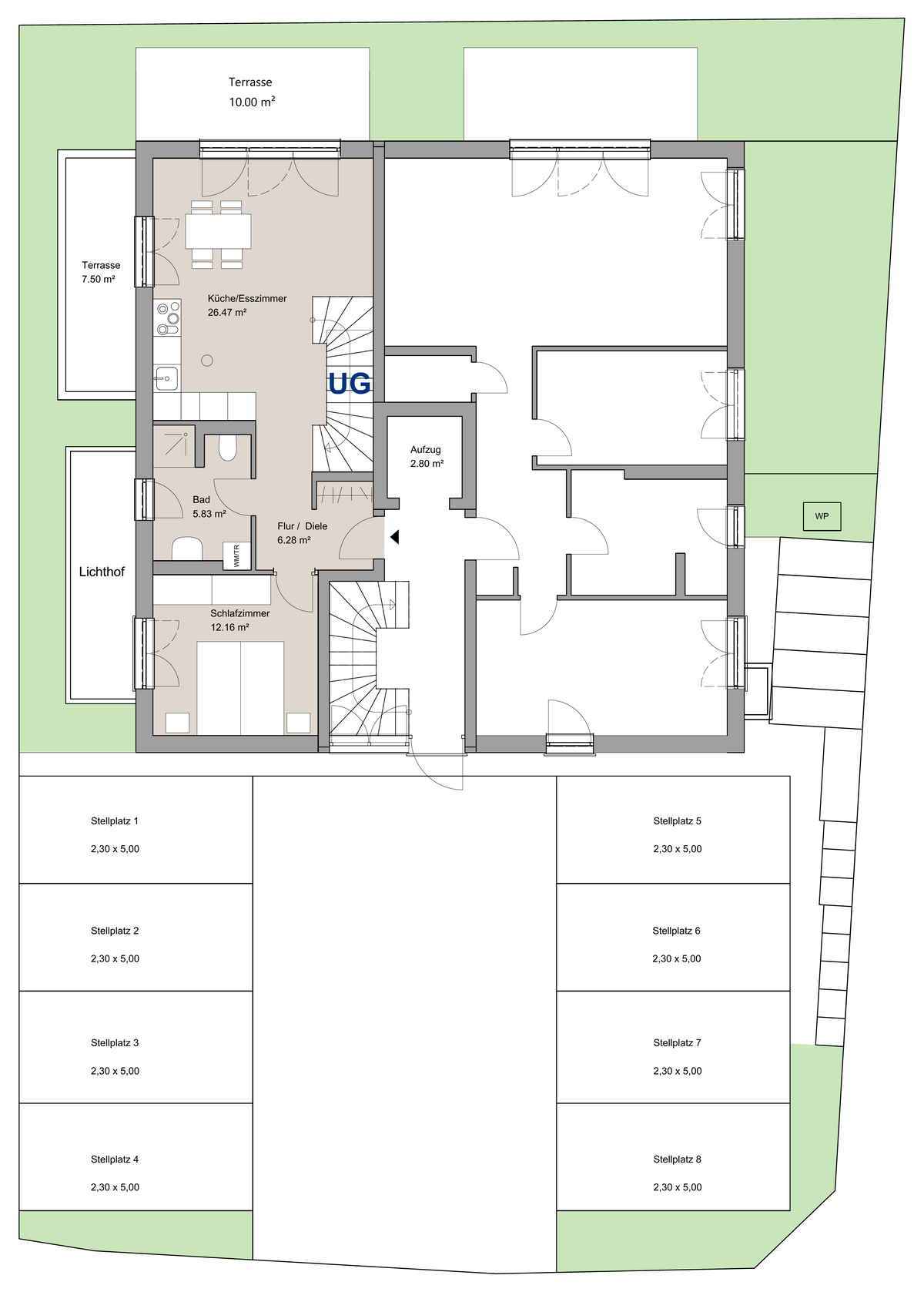 Grundriss Untergeschoss (UG)