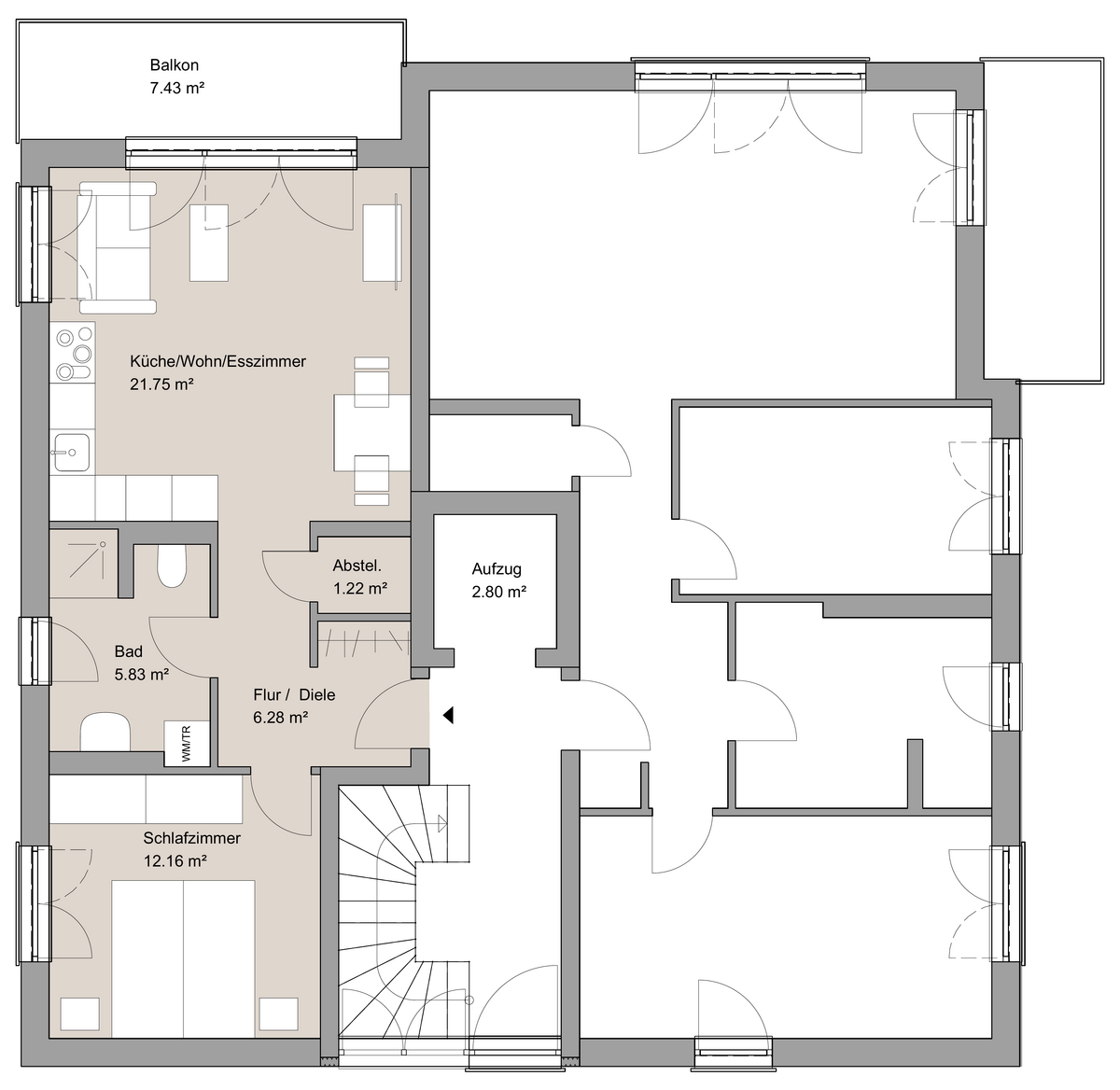 Grundriss Wohnung 3