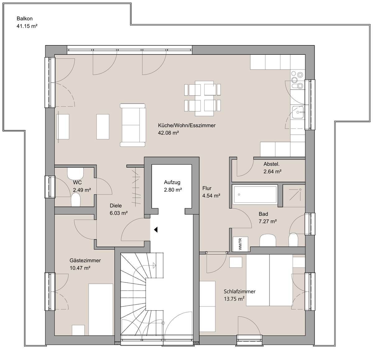 Grundriss Wohnung 5